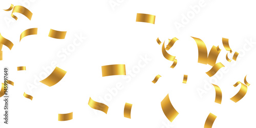 Luxury vector Golden confetti isolated on white background. Scatter gradient with gold confetti on dark backdrop. Glamour falling glitter. New year wallpaper .brochure template. Cover texture design.
