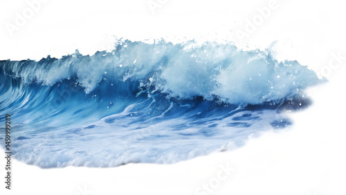Fototapeta Naklejka Na Ścianę i Meble -  sea wave isolated on white background PNG