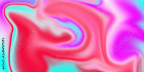 Abstract digital fractal pattern. Psychedelic wavy texture. Abstract Fluid Liquid Gradient Background Vector Design with Vivid Marble Pattern. Wavy curve fluid modern marble.