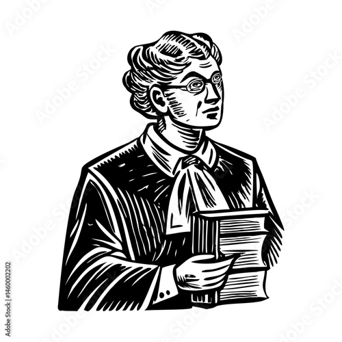 A lawyer illustration in a sketchy style 