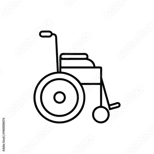 wheelchair icon on white background