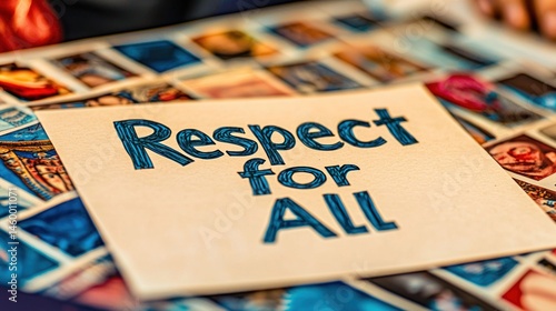 Motivational message of respect for everyone.
