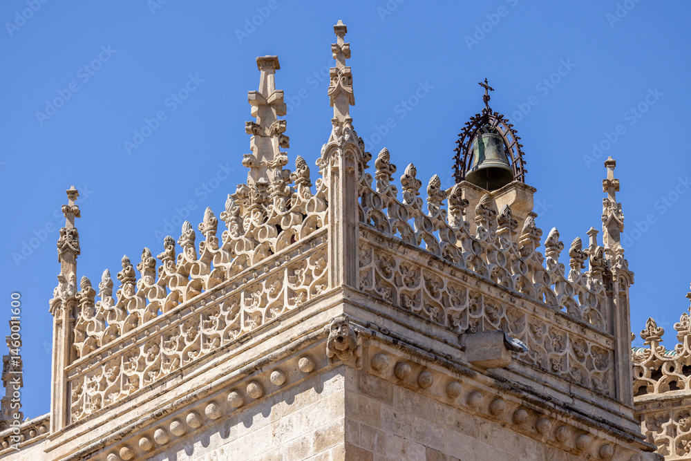 Top of Royal Chapel of Granada, located next to Granada Cathedral, Granada, Spain, Andalusia