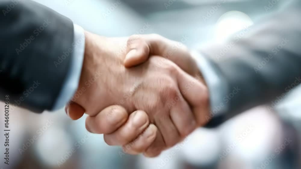 Close-Up of Business Handshake Between Professionals Close-Up of Business Handshake Between Professionals
