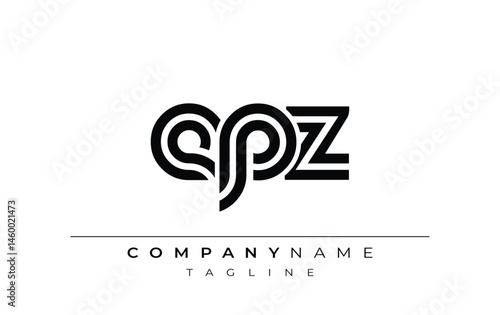 EPZ Creative Unique Modern Letter Logo Design. Stylized logo featuring a unique letter design, presenting abstract minimalist aesthetics and modern appeal.