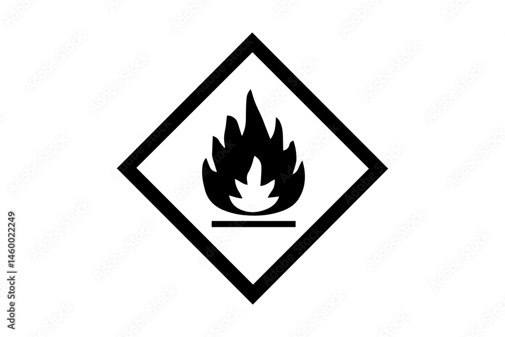 vector fire icon signifies flammable danger with black flame elements vector fire icon signifies flammable danger with black flame elements