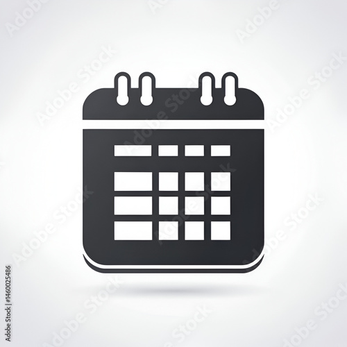 solid calendar working day icon sign vector