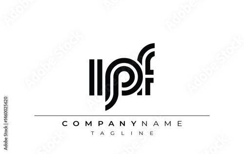 Wallpaper Mural IPF Creative Unique Modern Letter Logo Design. Stylized logo featuring a unique letter design, presenting abstract minimalist aesthetics and modern appeal. Torontodigital.ca