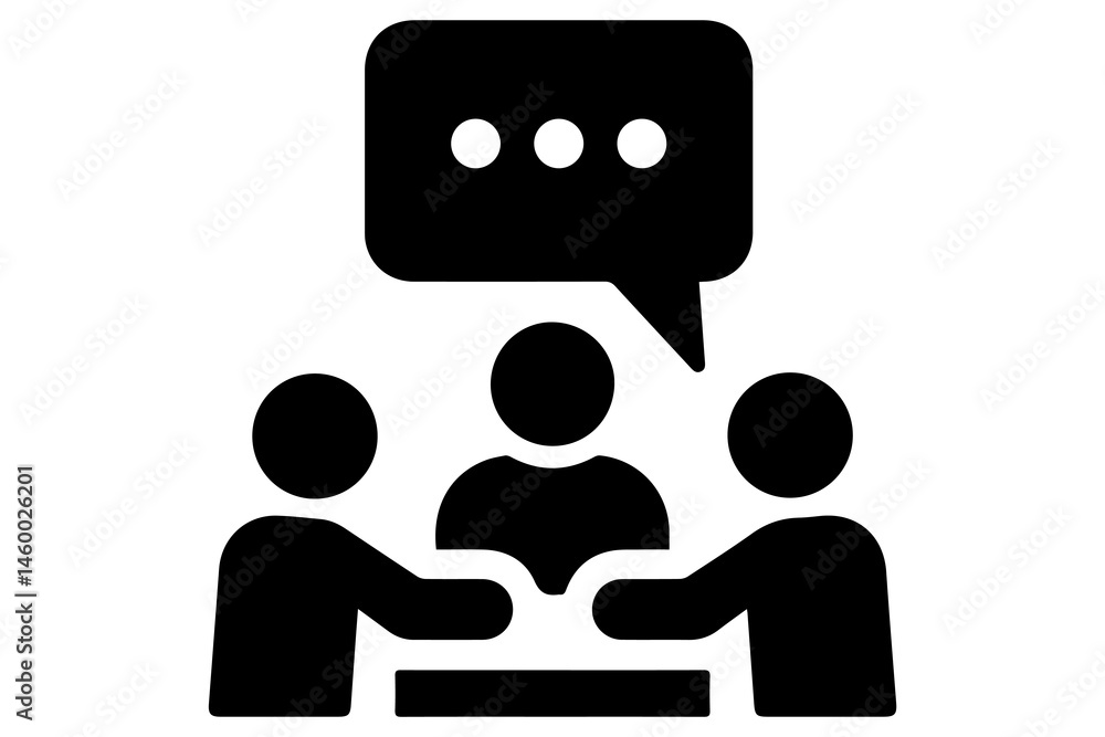 Support group solid icon. Vector illustration isolated on white.