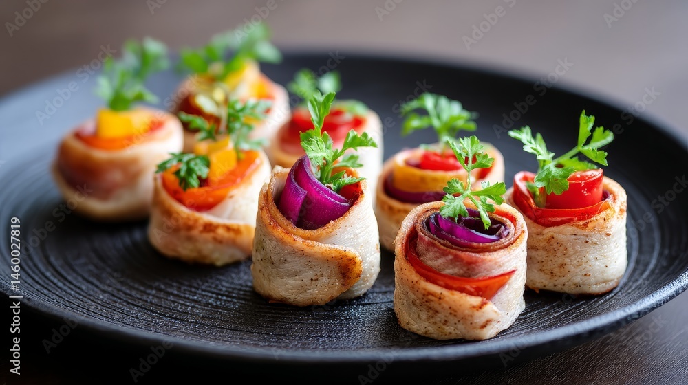 Delicious Vegetable Rose Appetizers - Colorful vegetable roses wrapped in bacon, perfect for a party appetizer or elegant event. Easy to make and visually stunning Delicious Vegetable Rose Appetizers - Colorful vegetable roses wrapped in bacon, perfect for a party appetizer or elegant event. Easy to make and visually stunning