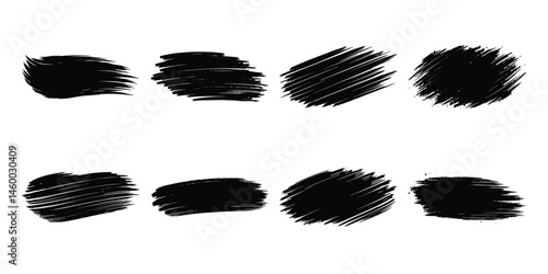 Grunge paint brush stroke bundle