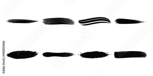 black ink stroke brush collection