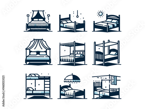 Bed Vector Icon Pack