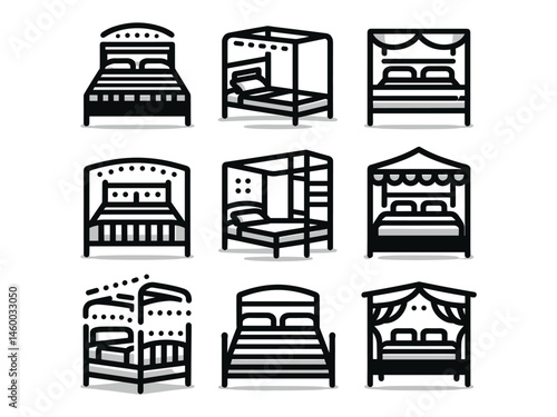 Bed Vector Icon Pack