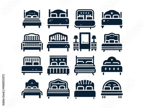 Bed Vector Icon Pack
