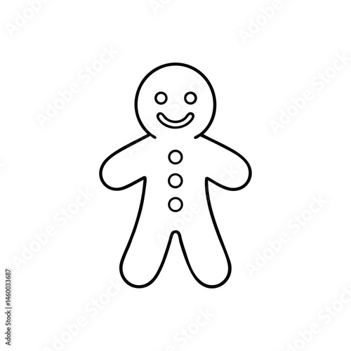 gingerbread man isolated on white