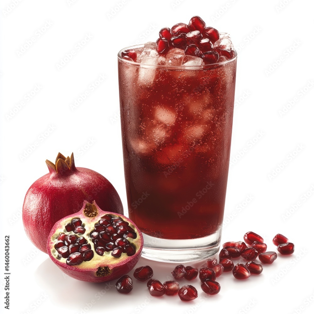 Refreshing pomegranate drink with ice (1) Refreshing pomegranate drink with ice (1)