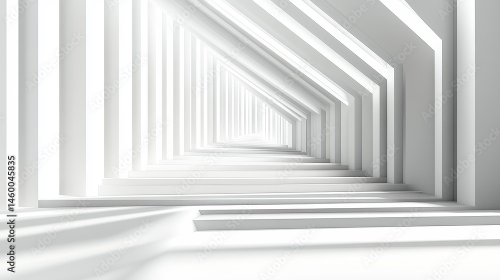 Obraz premium Abstract, bright architectural perspective.