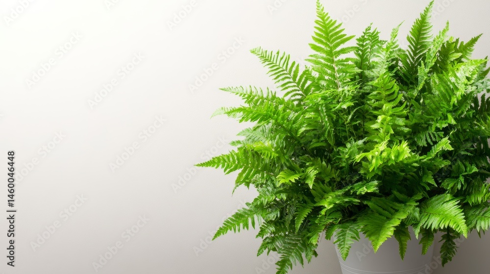 Elegant Boston Fern Arranged on Pristine White Background for Contemporary Home Decorating Inspiration Elegant Boston Fern Arranged on Pristine White Background for Contemporary Home Decorating Inspiration