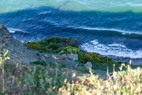 The steep coast of the Black Sea at Cape Emine
