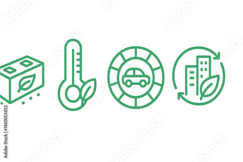 Road-green icons serve as a symbol that binds together brick, resilience, impact, and badge
