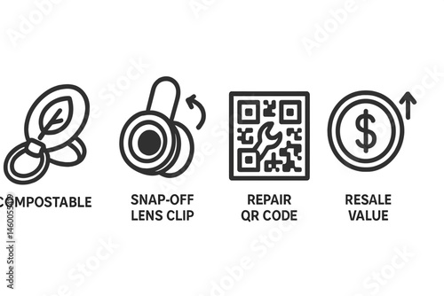 Icons for device-eco that include ring, clip, QR, and coin are displayed