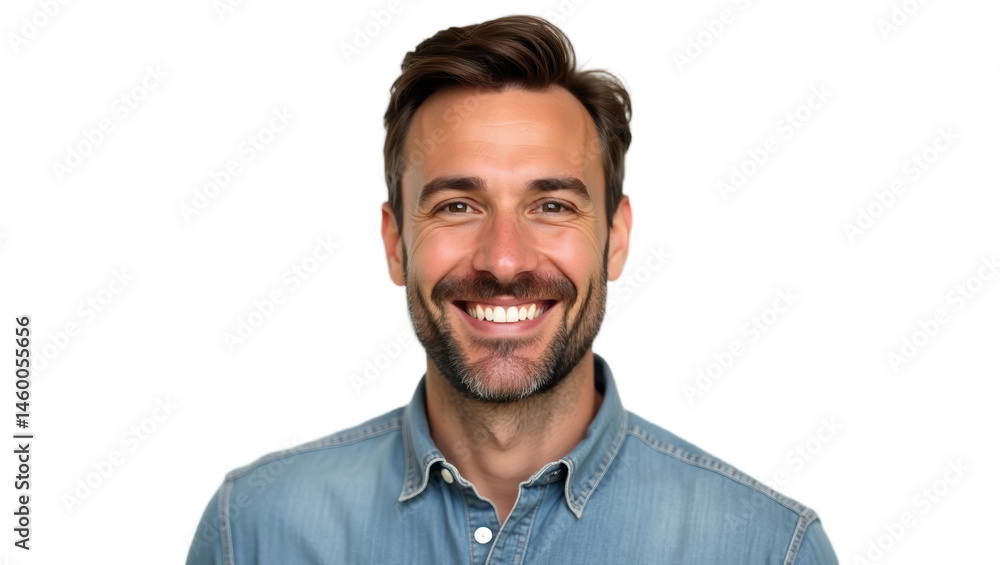 Smiling Man Portrait - Happy and Confident Smiling Man Portrait - Happy and Confident