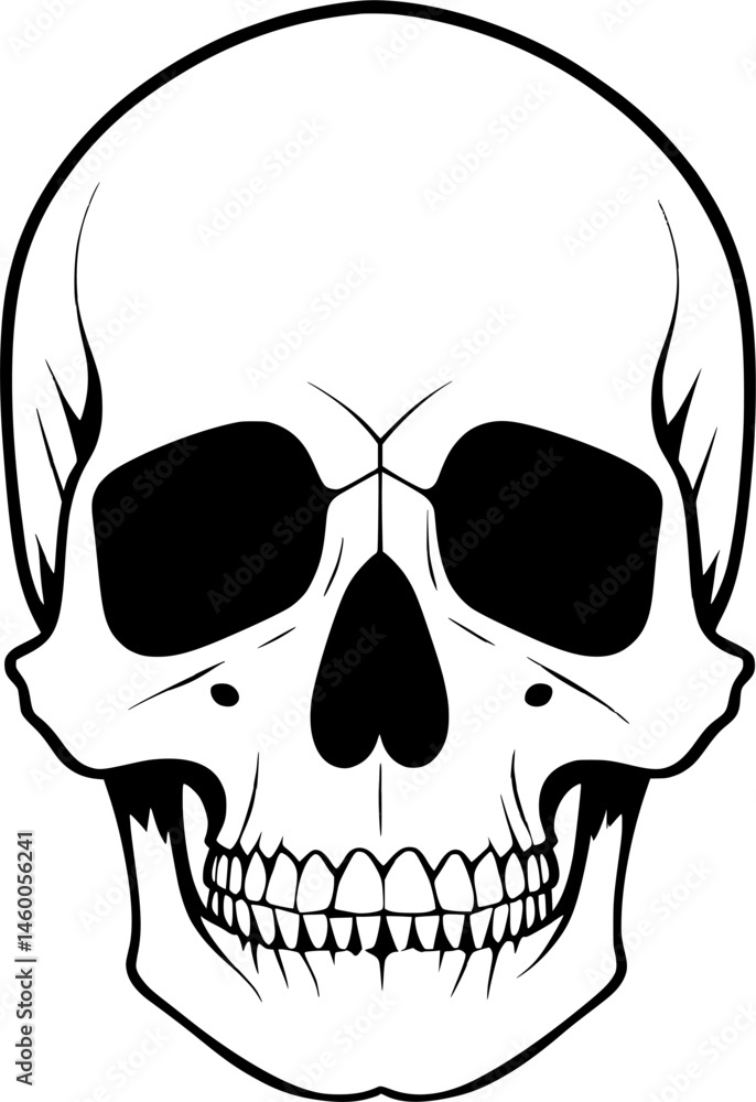 Obraz premium skull on black