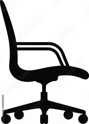 Modern Lounge Chair Silhouette, Simple Armchair Silhouette