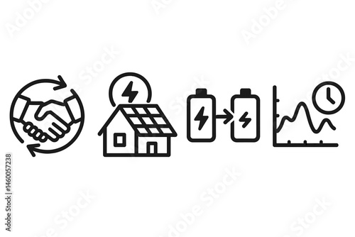 Icons for micro-grid include images representing handshake, node, swap, and graph