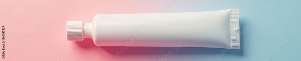 Fototapeta premium Empty, squeezable toothpaste tube, ready for mockup , studio, cosmetic