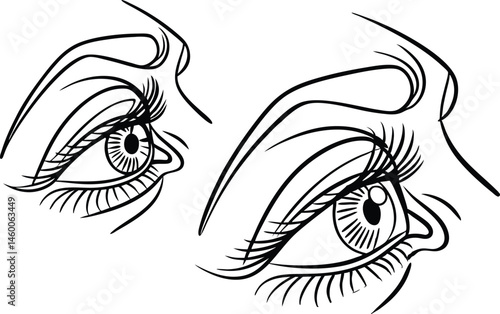 Stylish Eyelash Extension Vector Illustration For Beauty And Fashion Concepts Design Elements