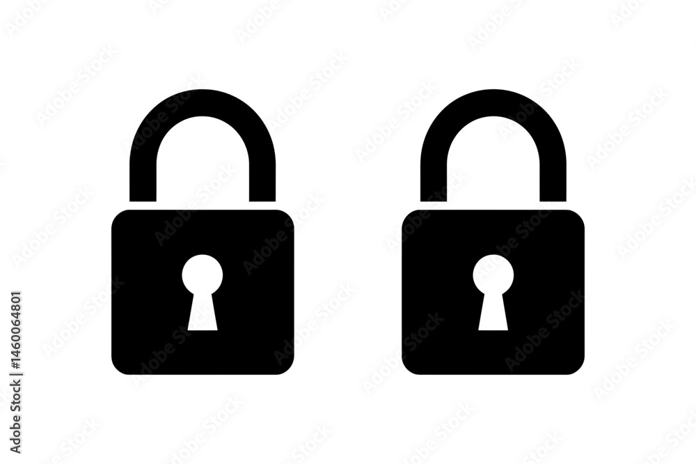 Padlock security lock safety and protection concept Padlock security lock safety and protection concept