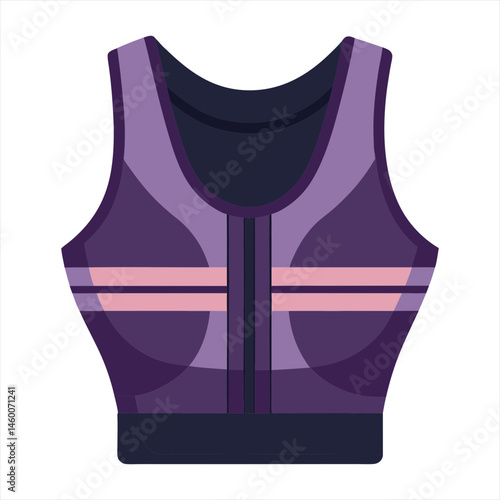 Body Fitness Bra Belt Vector Art Illustration