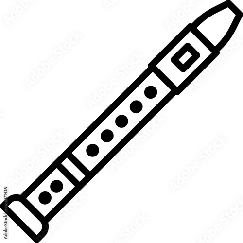 flute illustration on a white background    