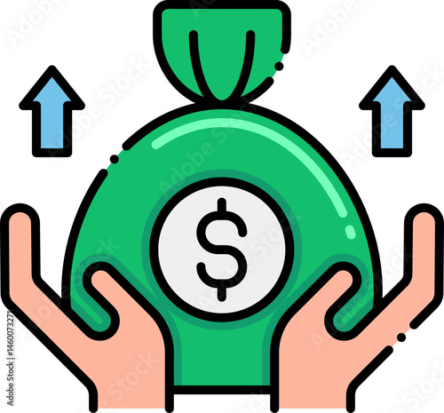 fundraiser illustration on a white background     