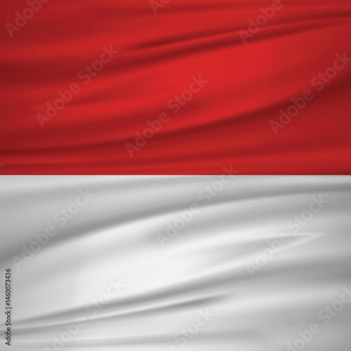 waving national flag of indonesia