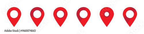 Maps pin. Red location map icon.