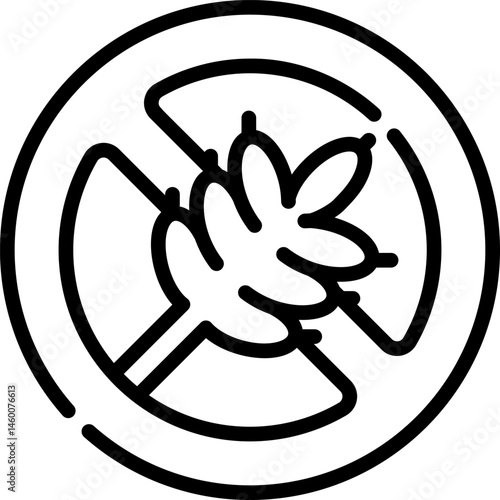 gluten free illustration on a white background    
