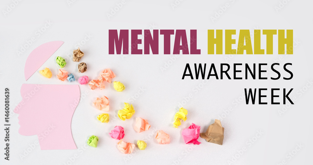 Fototapeta premium background. Banner for Mental Health Awareness Week