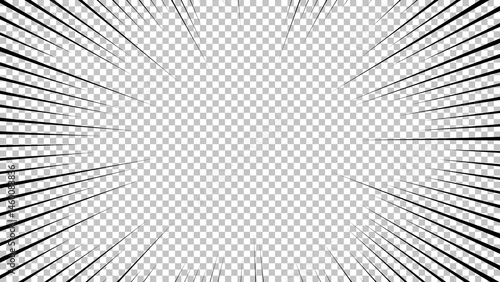 Black comic book transparent background
