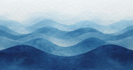 Blue azure turquoise abstract watercolor background for textures backgrounds and web banners design. Abstract background blue colors. Watercolor painting with turquoise sea waves pattern gradient