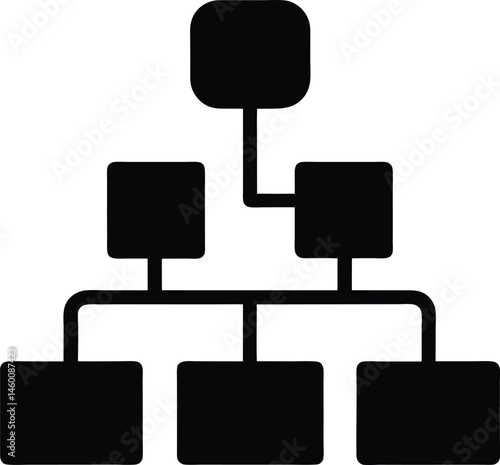 sitemap icon black silhouette