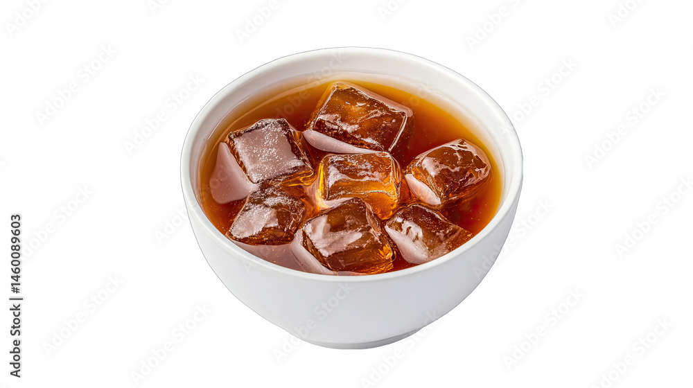 Iced Tea Bowl Refreshing Drink with Ice Cubes isolated on transparent background Iced Tea Bowl Refreshing Drink with Ice Cubes isolated on transparent background
