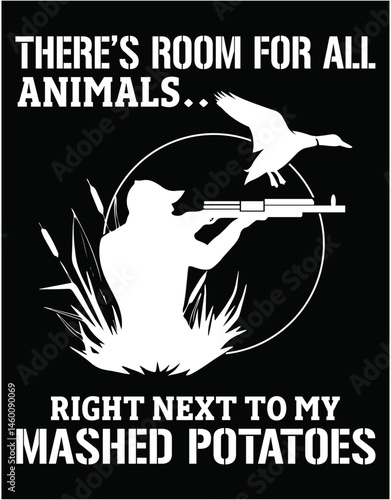 There's Always Room for all Animals - printable editable vector art file.