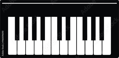 piano keys isolated on white