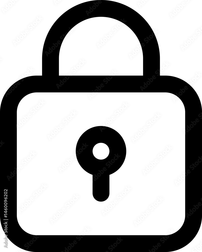 lock illustration on a white background lock illustration on a white background