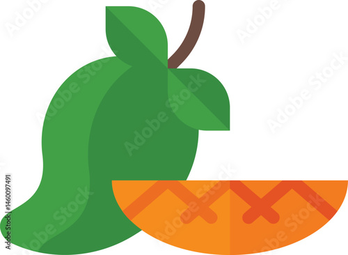 mango illustration on a white background     