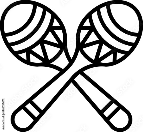 maracas illustration on a white background    