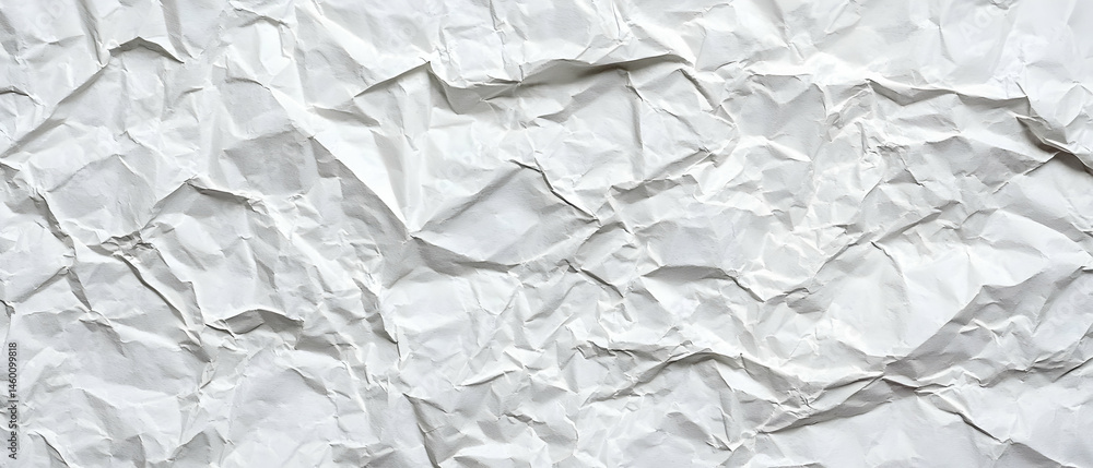 Obraz premium Crumpled White Paper Texture